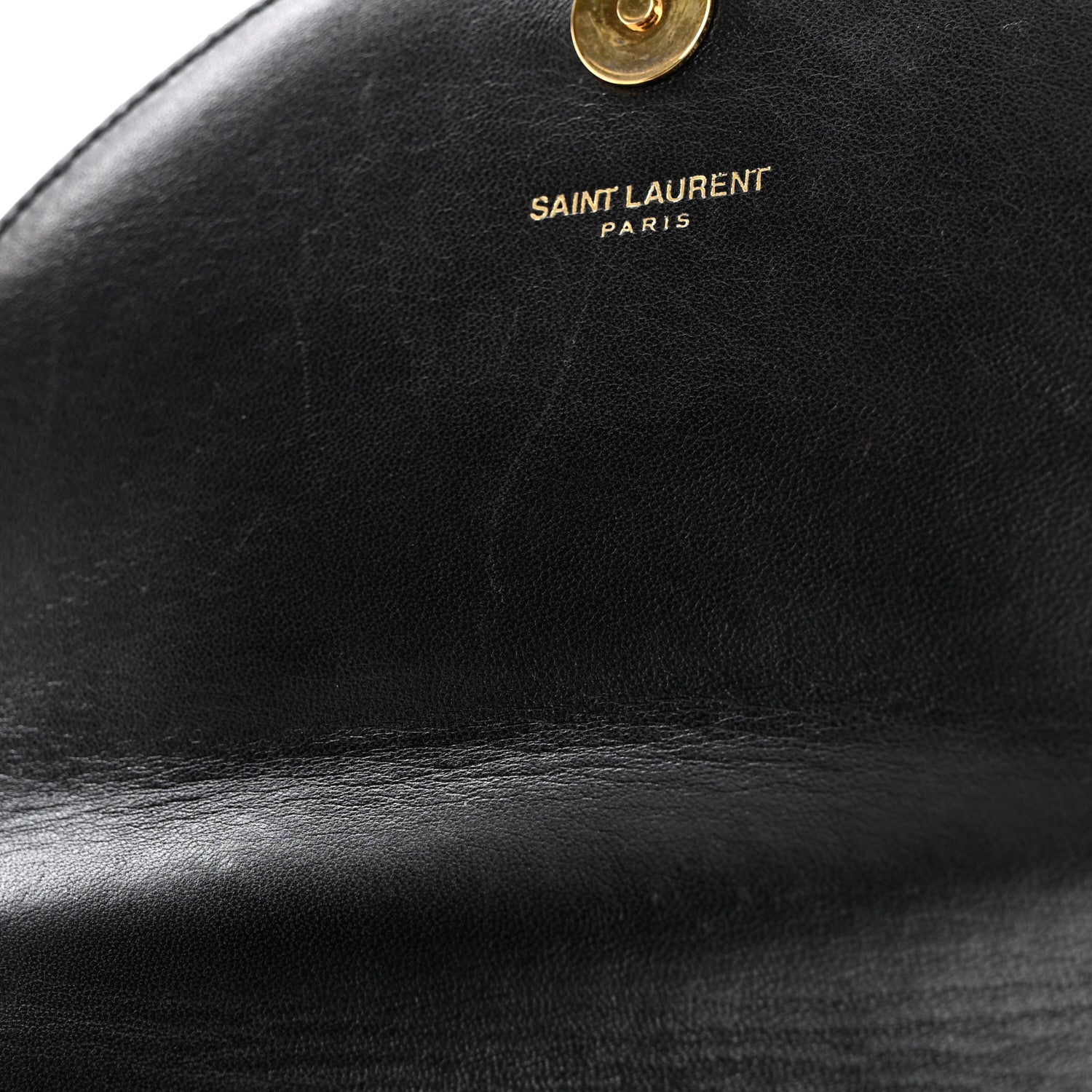 Saint Laurent Lambskin Matelasse Chevron Monogram Bubble Chain Crossbody Black 11 of 11