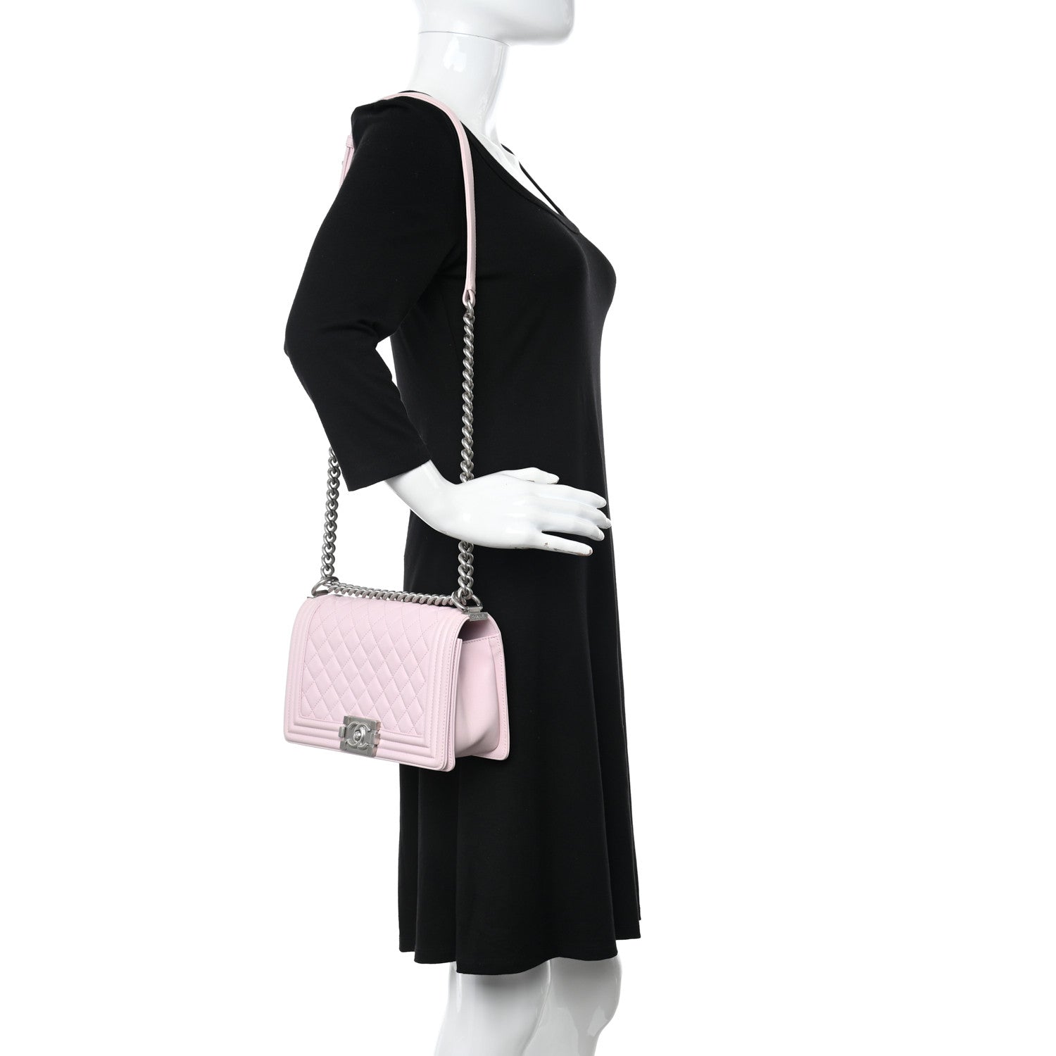 Chanel Lambskin Quilted Medium Boy Flap Light Pink 2 of 11