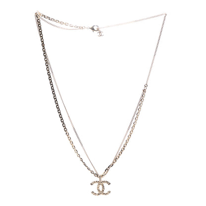 Chanel Crystal CC Multi Strand Chain Necklace Gold 3 of 5