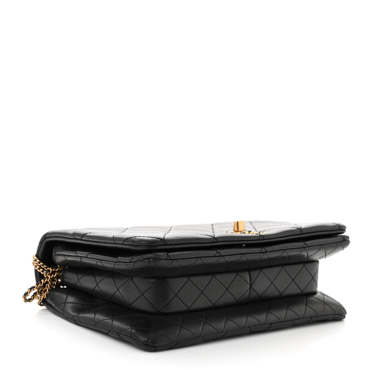 Chanel Lambskin Quilted On And On Small Chain Flap Black 4 of 11