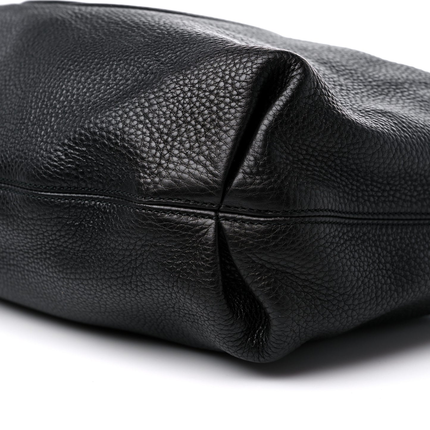 Pebbled Calfskin Soho Hobo Black