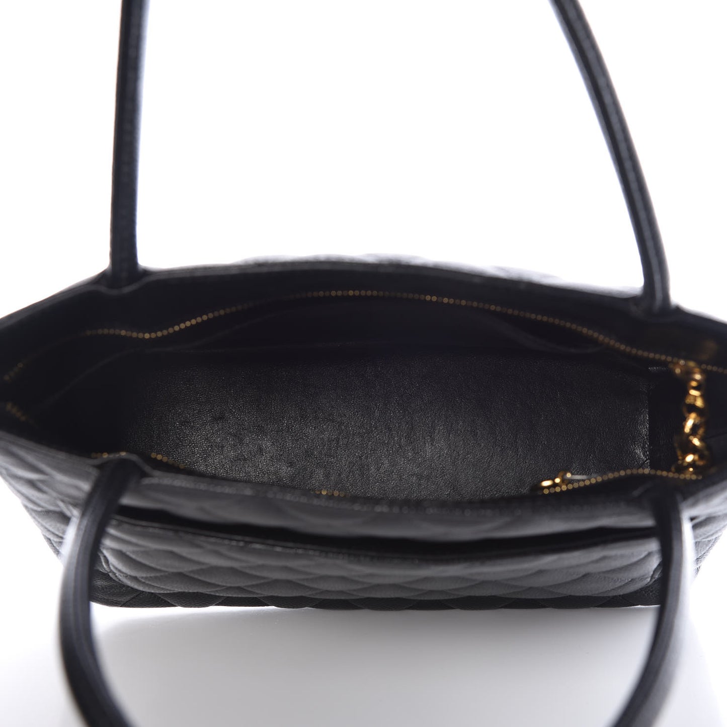 Caviar Quilted Medallion Tote Black