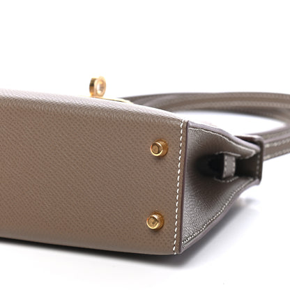 Hermes Epsom Mini Kelly Sellier 20 Etoupe 9 of 9