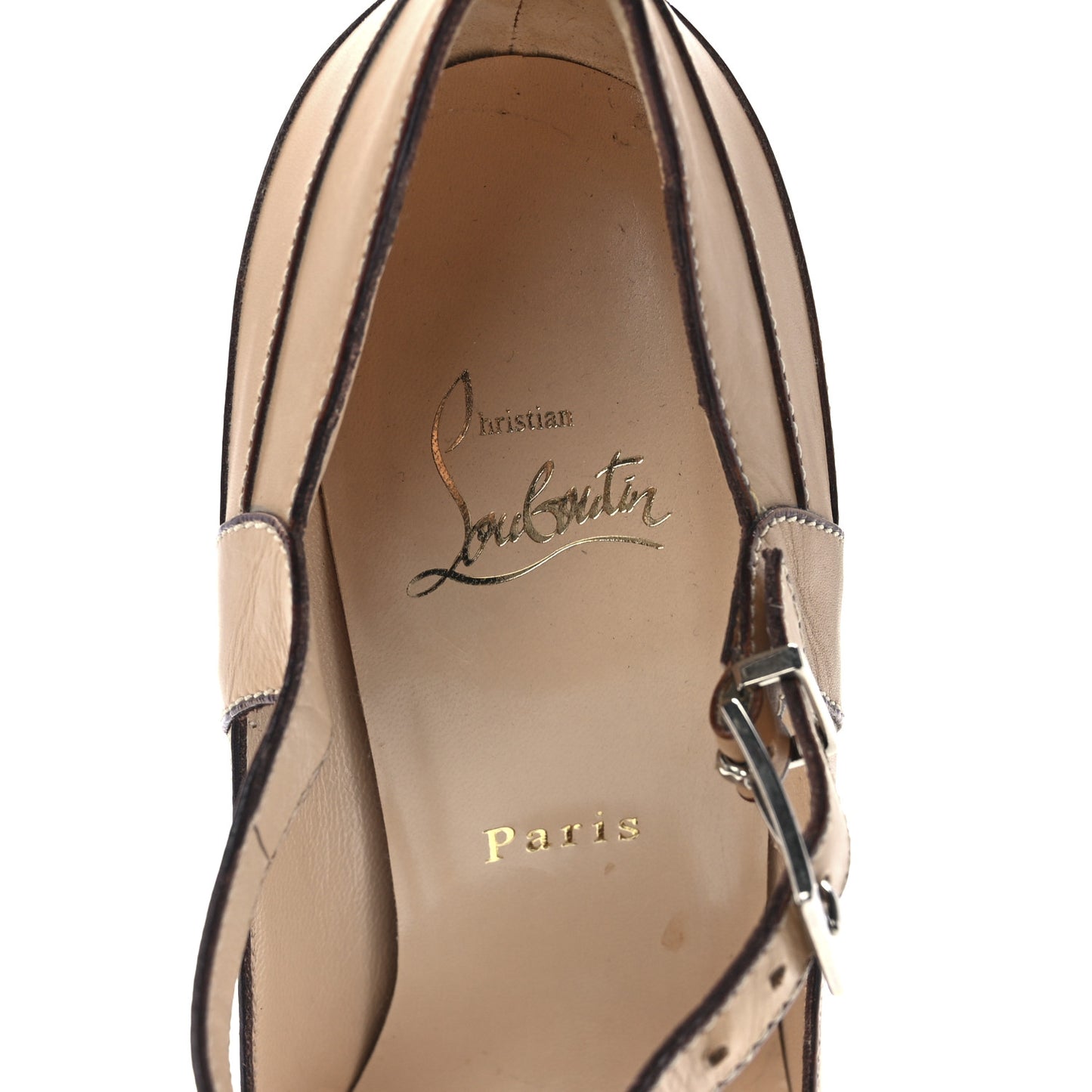 Calfskin 100 Mary Jane Pumps 39.5 Nude