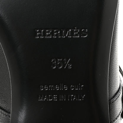 Hermes Goatskin Jane Ballet Flats 35.5 Black 8 of 10