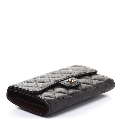 Chanel Caviar Quilted Large Flap Wallet Black 4 of 11