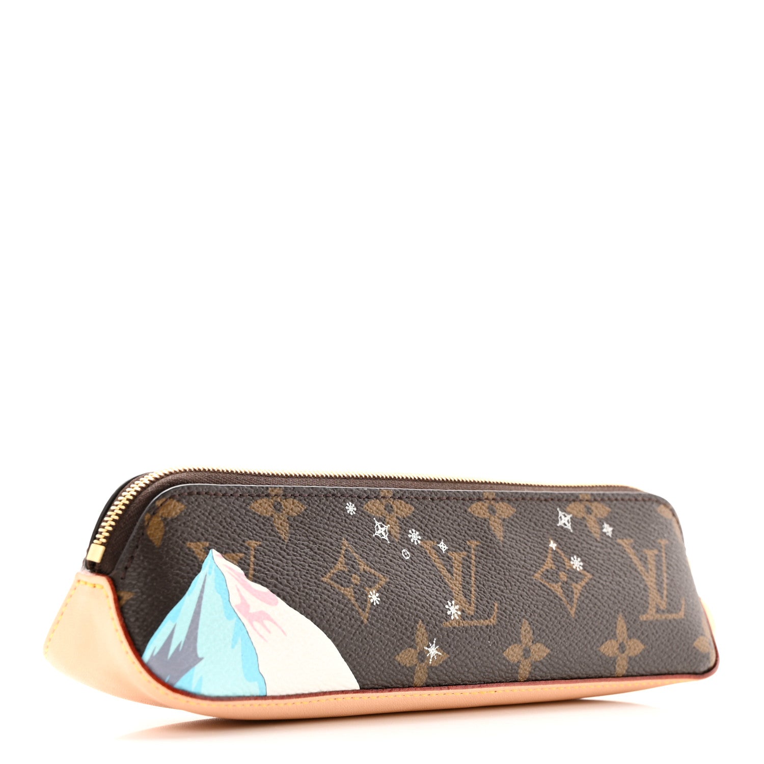 Louis Vuitton Monogram 2023 Christmas Animation Alpine Pencil Pouch Pink 3 of 9