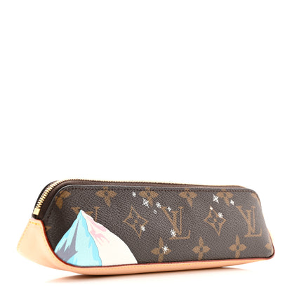 Louis Vuitton Monogram 2023 Christmas Animation Alpine Pencil Pouch Pink 3 of 9