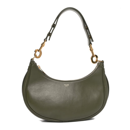 Celine Smooth Calfskin Medium Strap Ava Shoulder Bag Dark Olive 1 of 10
