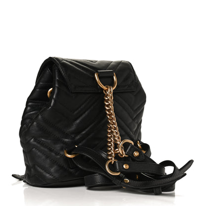 Gucci Calfskin Matelasse GG Marmont Flap Backpack Black 3 of 12