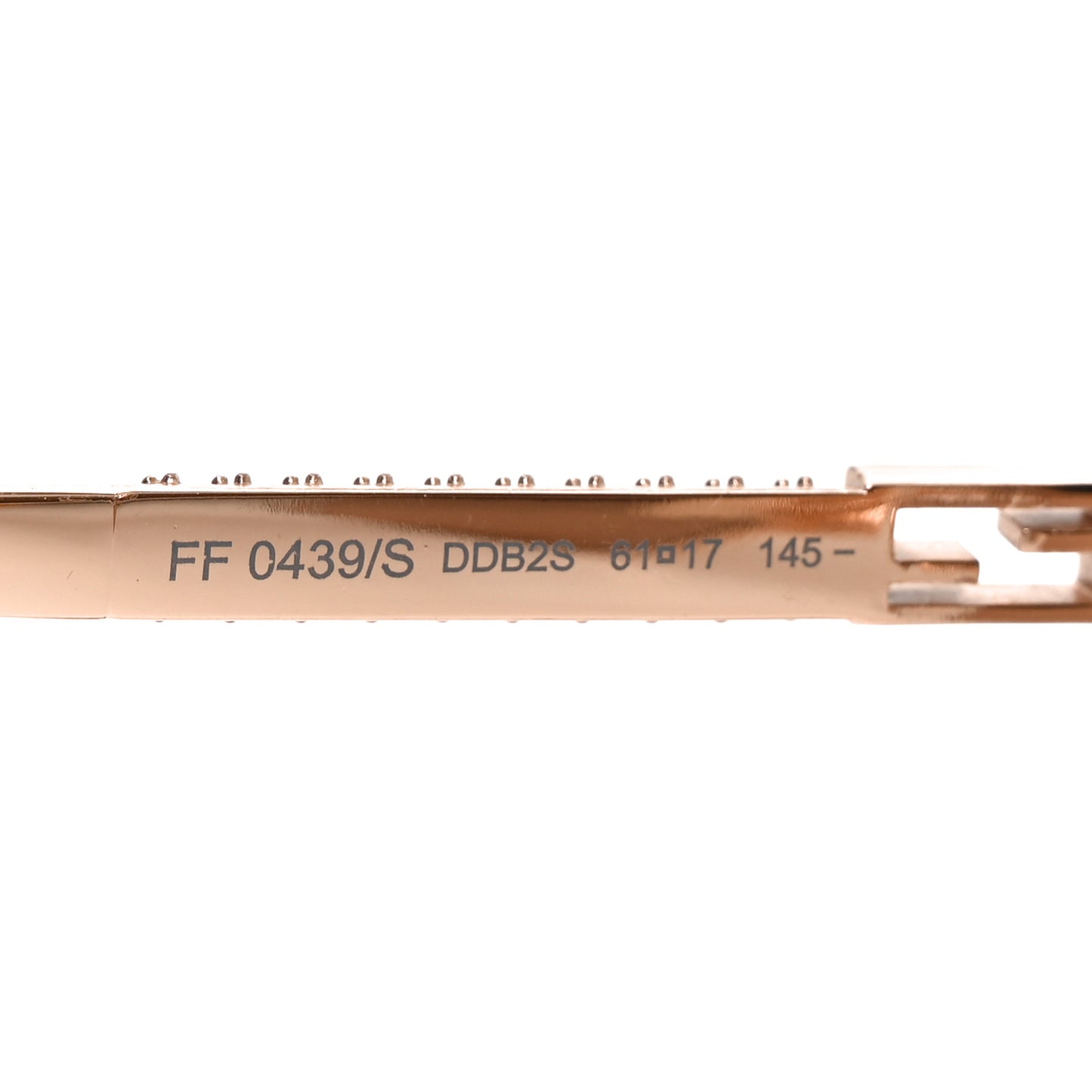 Metal Crystal Square Sunglasses FF 0439/S Rose Gold