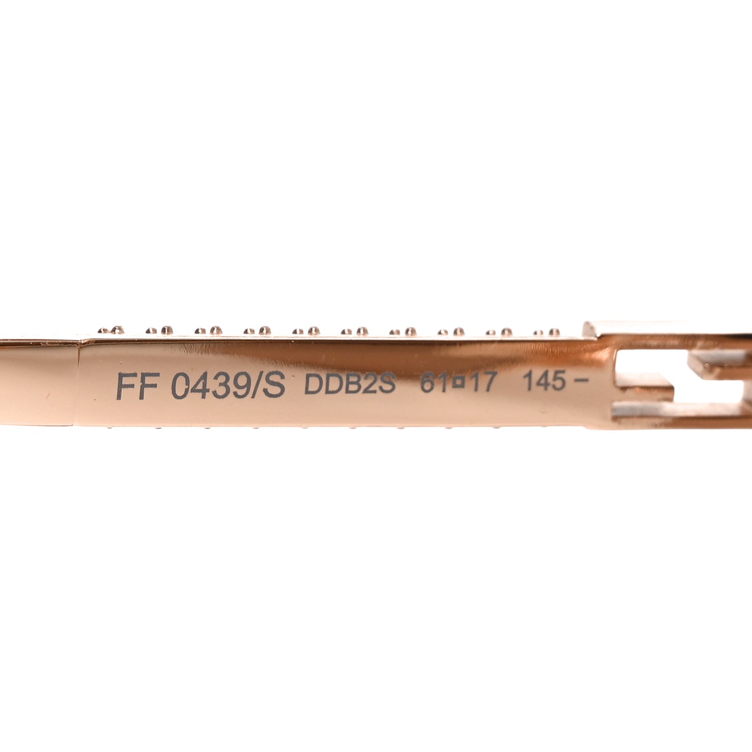 Fendi Metal Crystal Square Sunglasses FF 0439/S Rose Gold 6 of 7