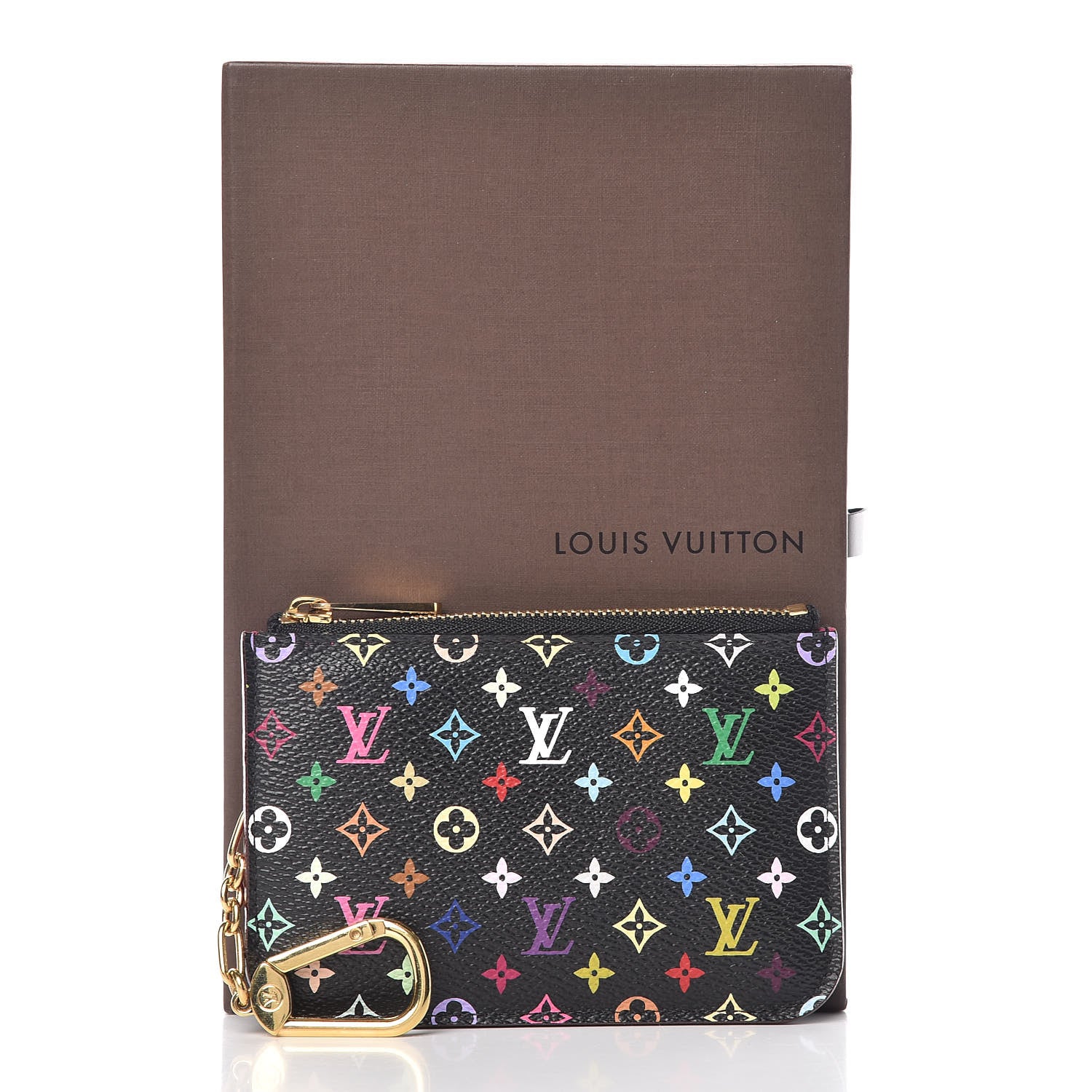 Louis Vuitton Monogram Multicolor Key Pouch Black Grenade 8 of 8