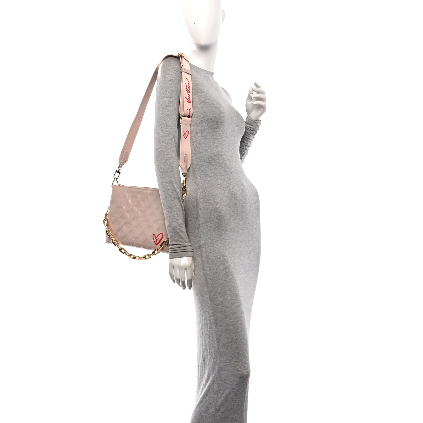 Lambskin Embossed Monogram Fall In Love Coussin PM Dragée Light Pink