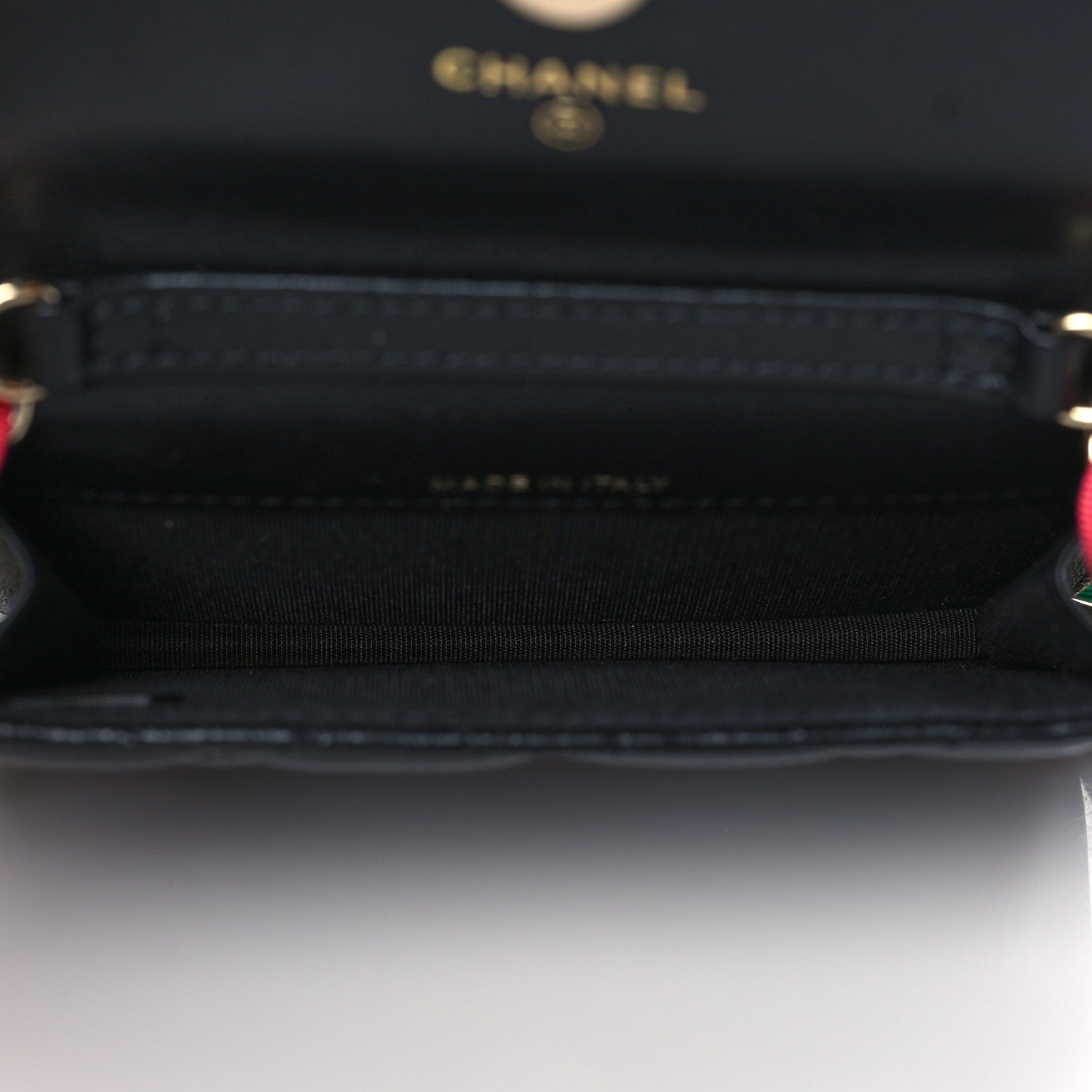 Chanel Shiny Lambskin Ribbon Quilted Flap Belt Bag Black 5 of 11