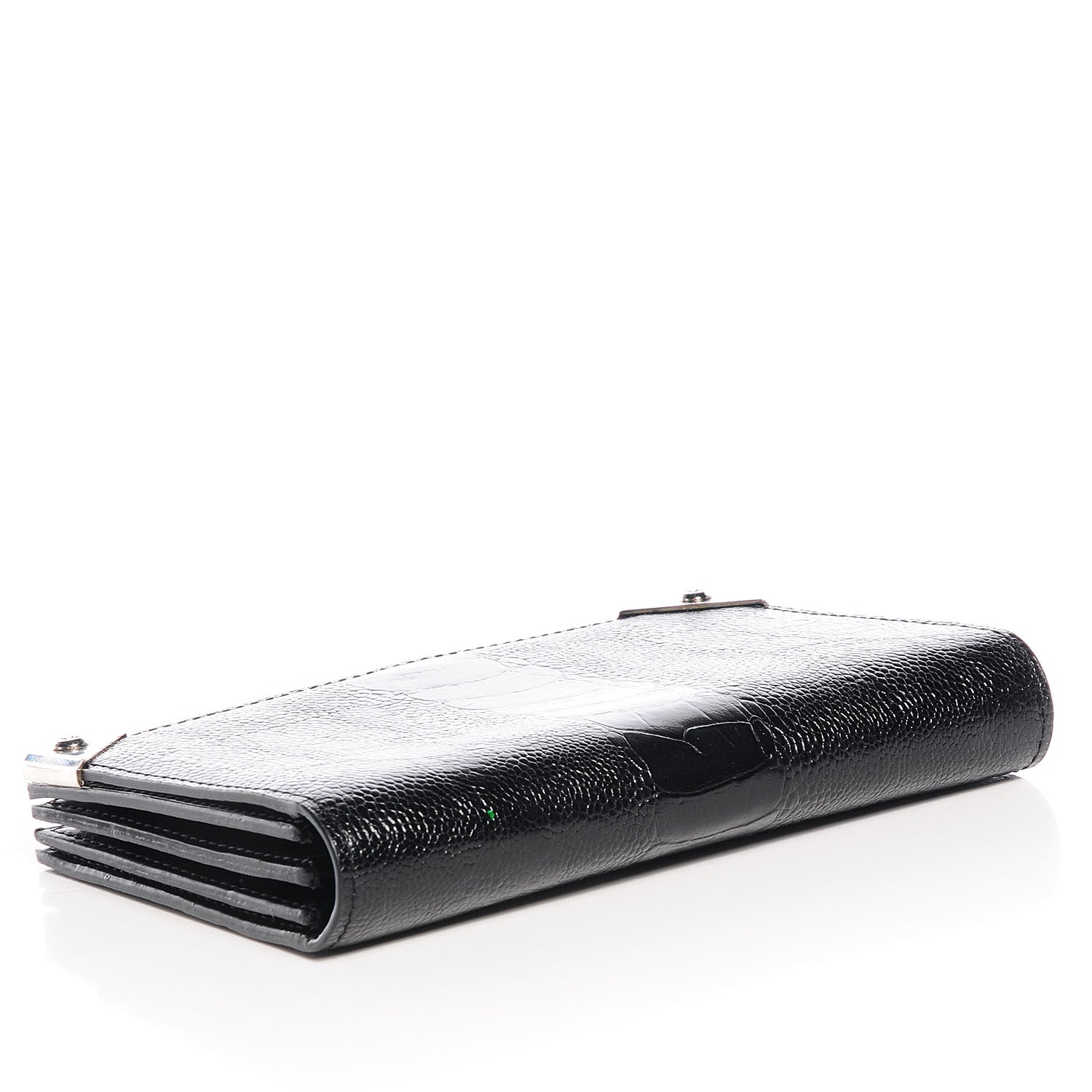 Alexander Wang Ostrich Embossed Leather Prisma Biker Purse Black 4 of 5