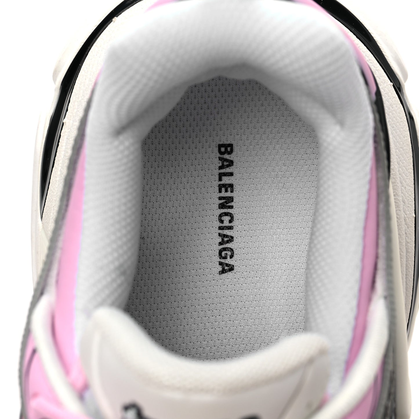 Rubber Mesh Tri-Color Womens Track.2 Open Sneakers 37 Pink Grey White