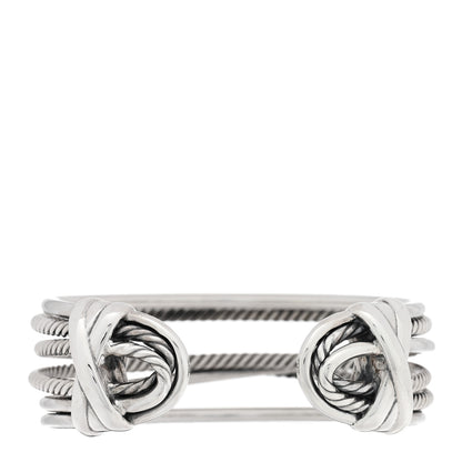 David Yurman Sterling Silver Narrow Crossover Cuff Bracelet 1 of 3