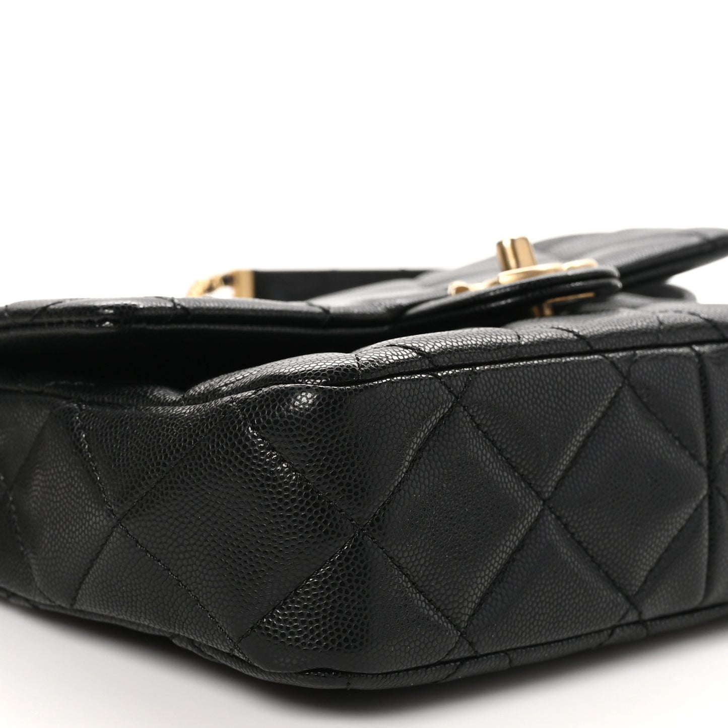 Caviar Quilted Flap Black