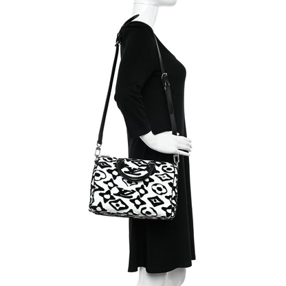 Louis Vuitton X UF Tufted Monogram Speedy Bandouliere 25 White Black 2 of 10