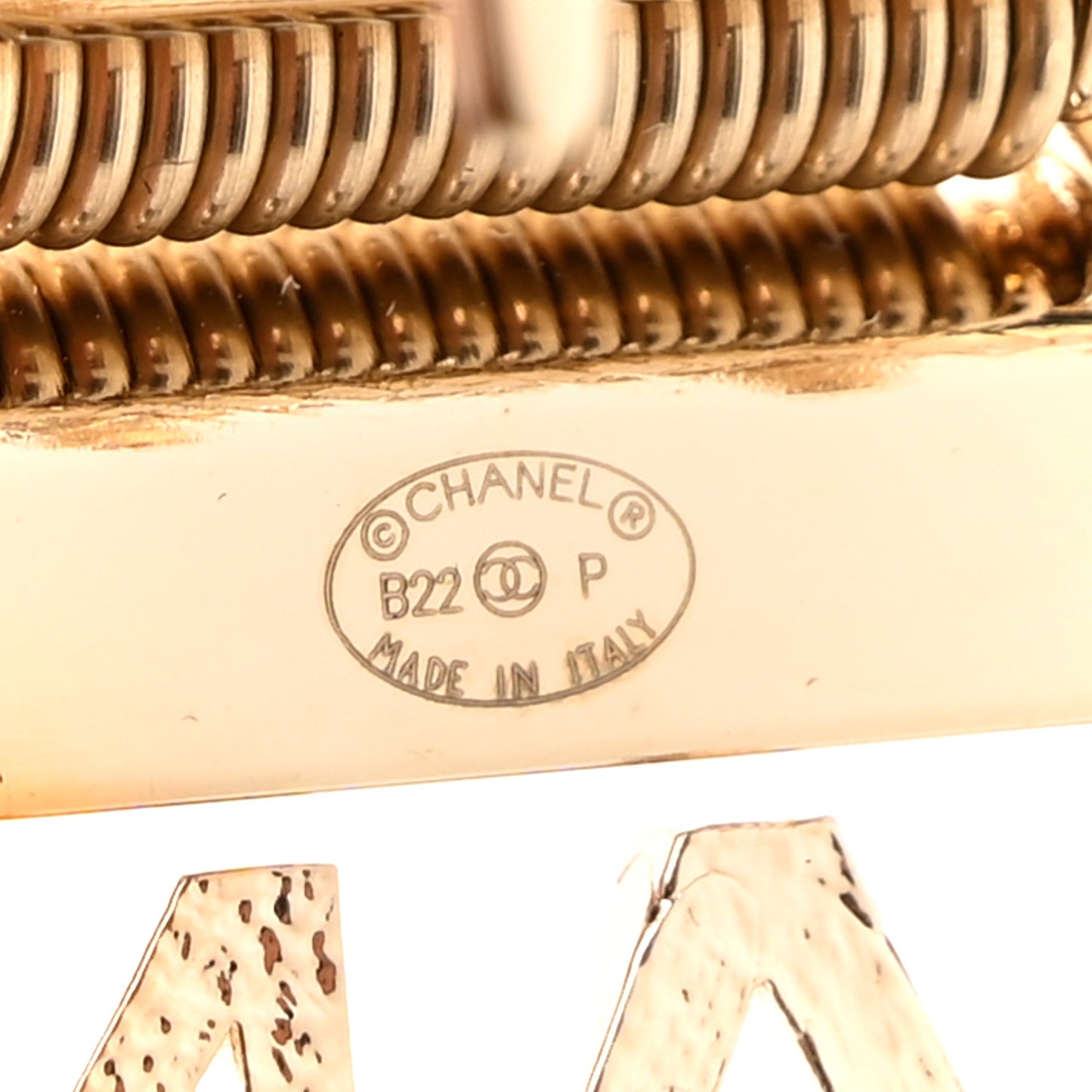 Metal Crystal CC Hair Clip Gold