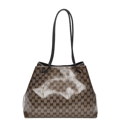 Gucci Crystal Monogram Gifford Shopping Tote Brown 1 of 7