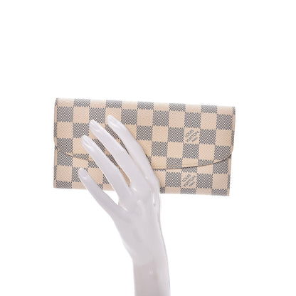 Louis Vuitton Damier Azur Emilie Wallet 2 of 10