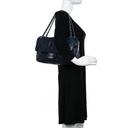 Chanel Calfskin Ultra Stitch Oversize Flap Navy 3 of 12
