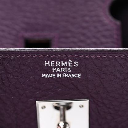 Hermes Taurillon Clemence Birkin 35 Raisin 20 of 44