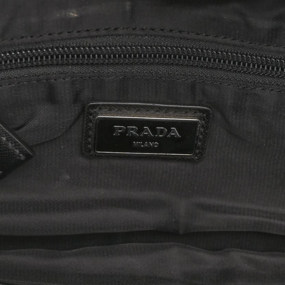 Prada Nylon Tessuto Logo Patch Backpack Black 6 of 10