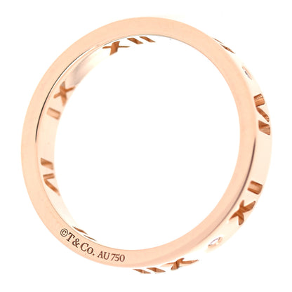 Tiffany 18K Rose Gold Diamond Atlas Pierced Ring 49 4.75 4 of 4