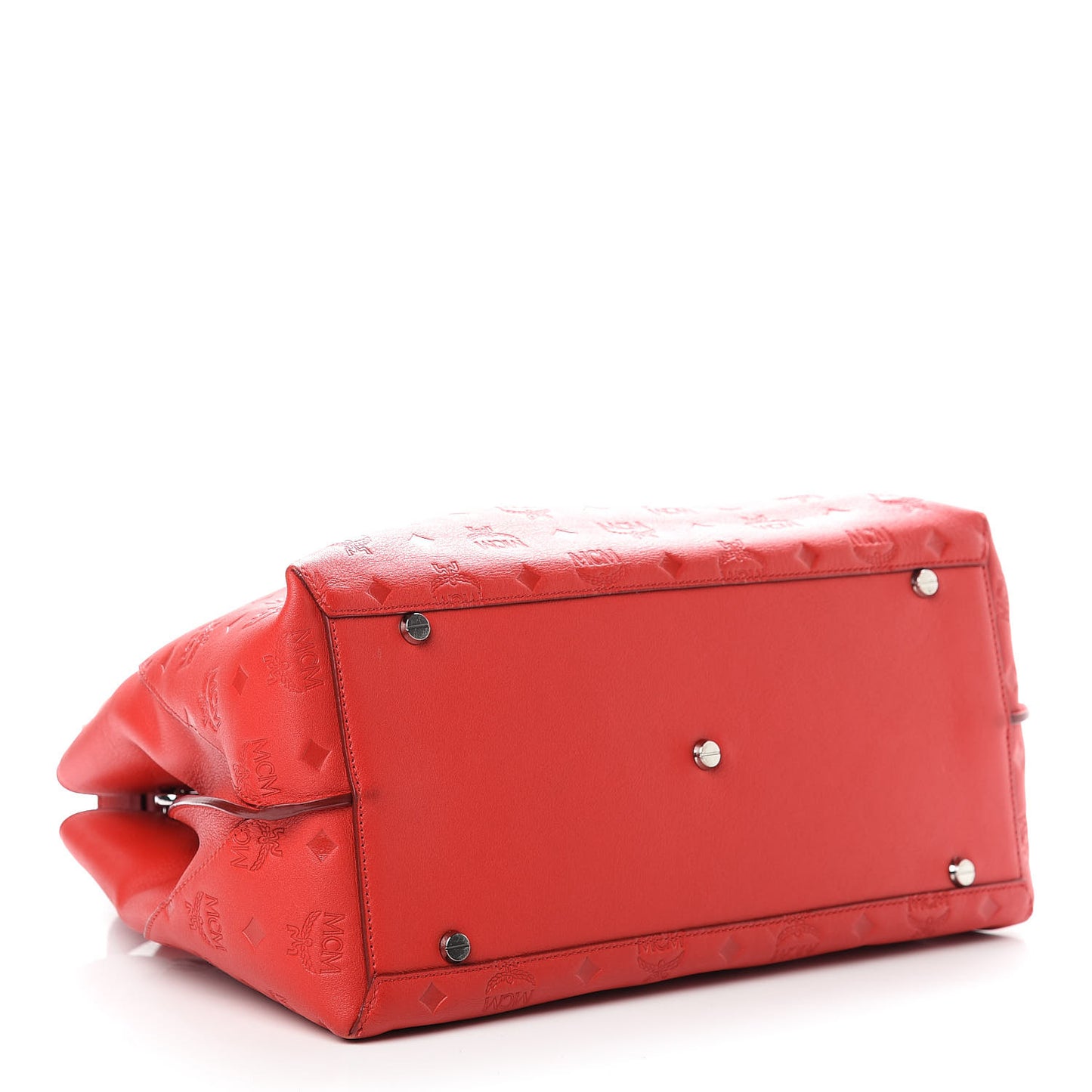 Calfskin Ottomar Monogram Large Essential Tote Viva Red