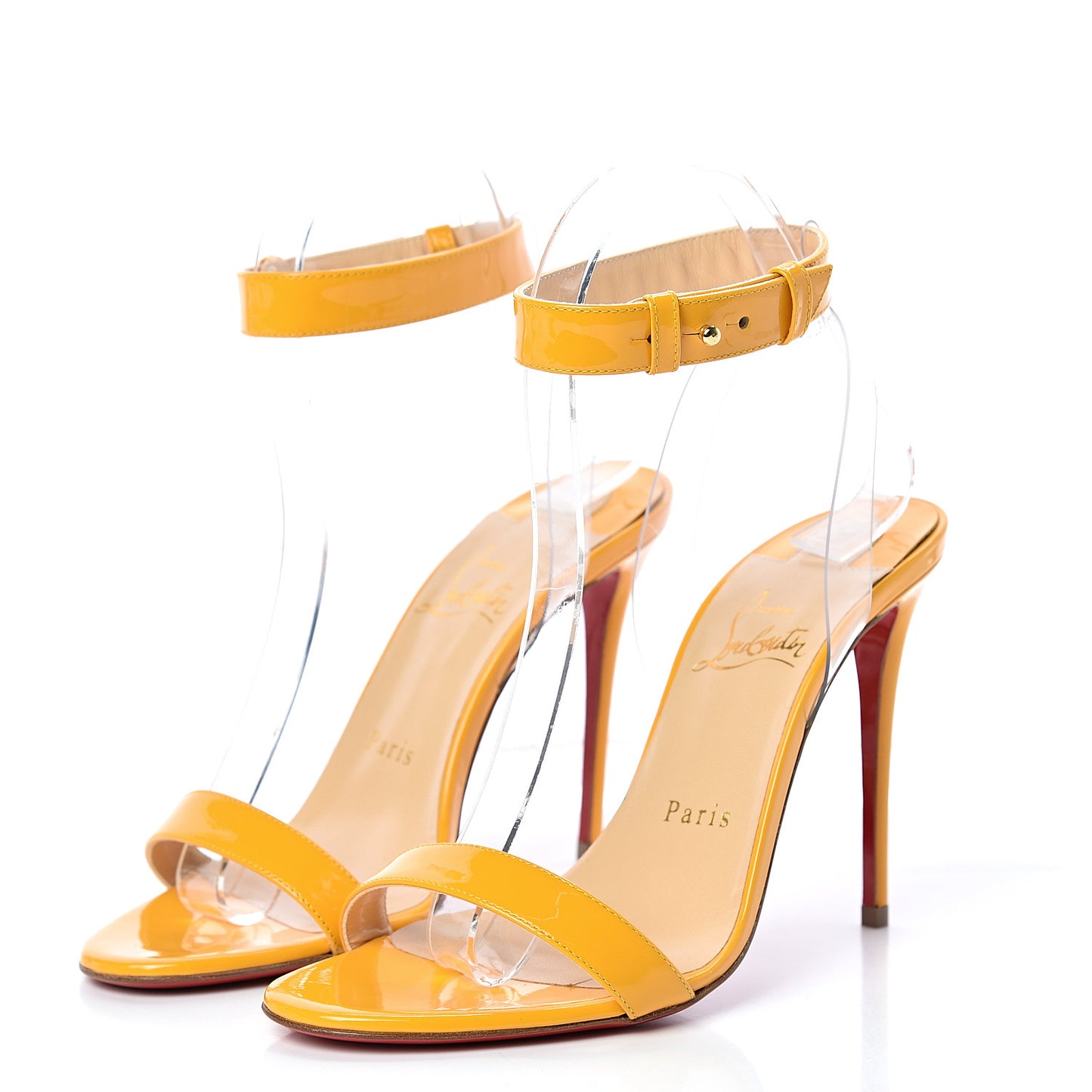 Patent PVC Jonatina 100 Sandals 36.5 Topaz Transparent