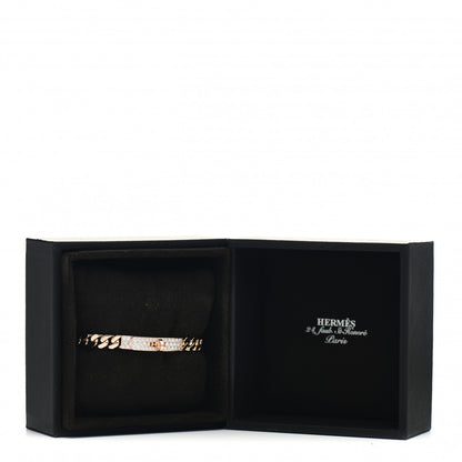 Hermes 18K Rose Gold Diamond PM Kelly Gourmette Bracelet SH 5 of 5