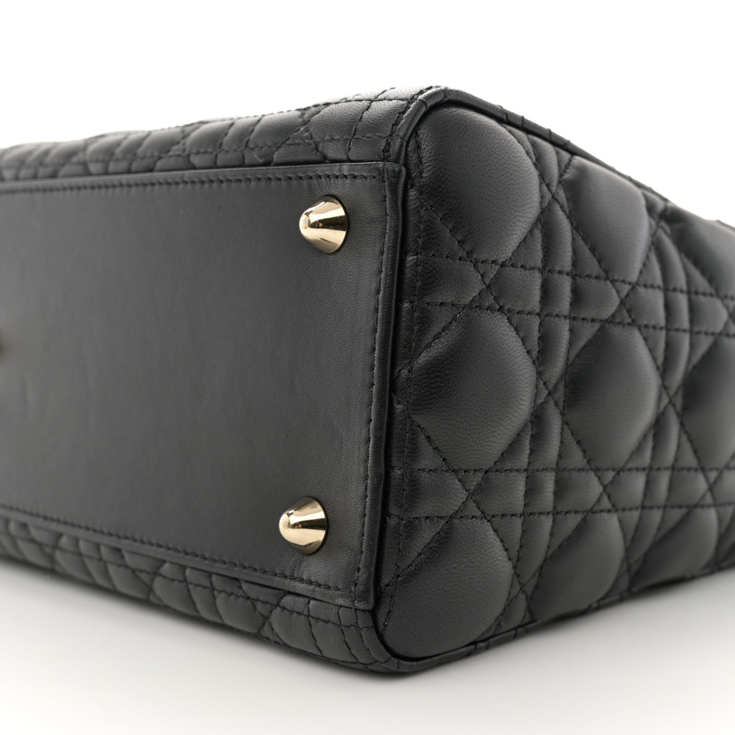 Lambskin Cannage Large Lady Dior Black