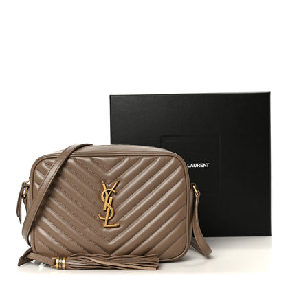 Saint Laurent Calfskin Matelasse Monogram Lou Camera Bag Dark Beige 11 of 11