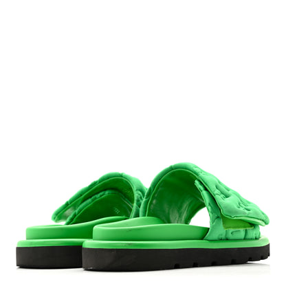 Louis Vuitton Technical Fabric Embossed Monogram Pool Pillow Comfort Mules 35 Green 5 of 12