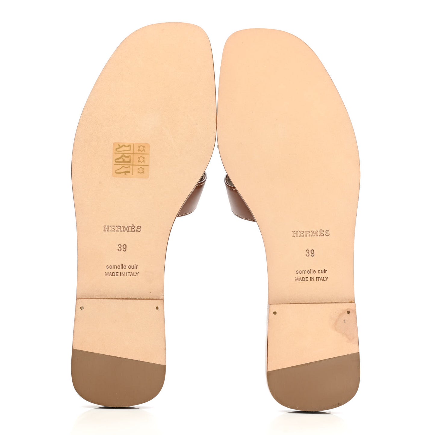 Box Calfskin Oran Sandals 39 Gold