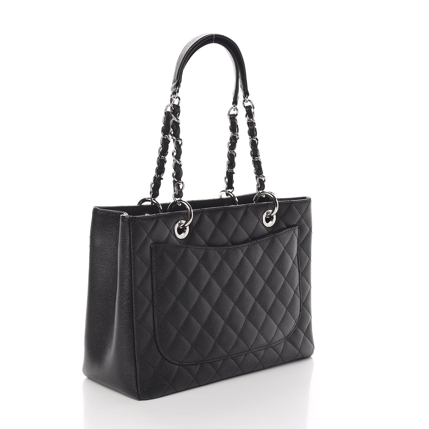 Caviar Quilted Grand Shopping Tote GST Black