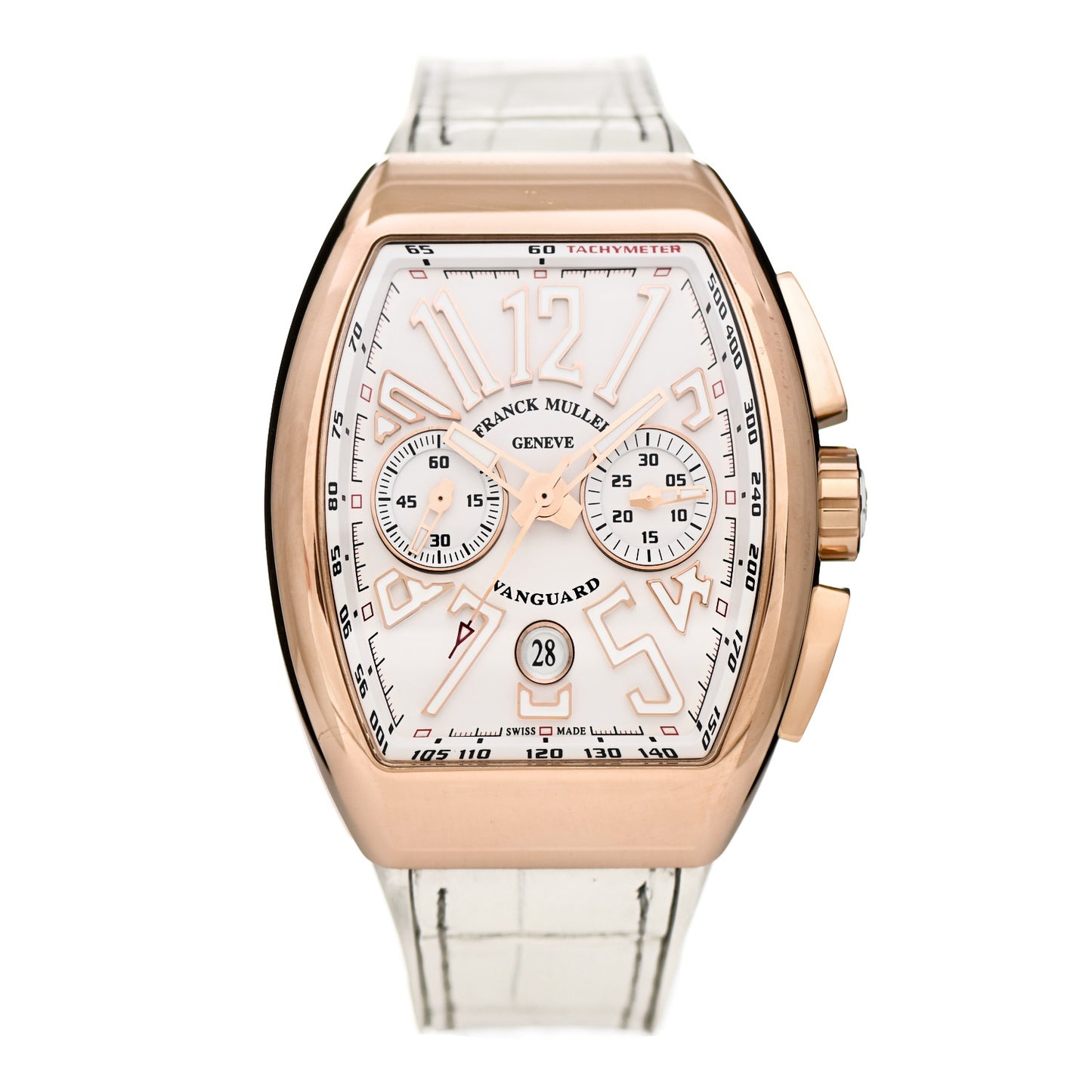 18K Rose Gold Alligator 45mm Vanguard Chronograph Automatic Watch V45CCTT