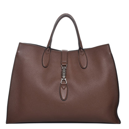 Gucci Soft Calfskin Medium Jackie Top Handle Bag Nut Brown 1 of 9