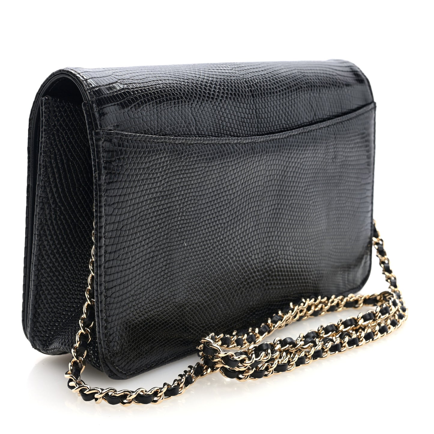 Lizard Small Single Flap Black