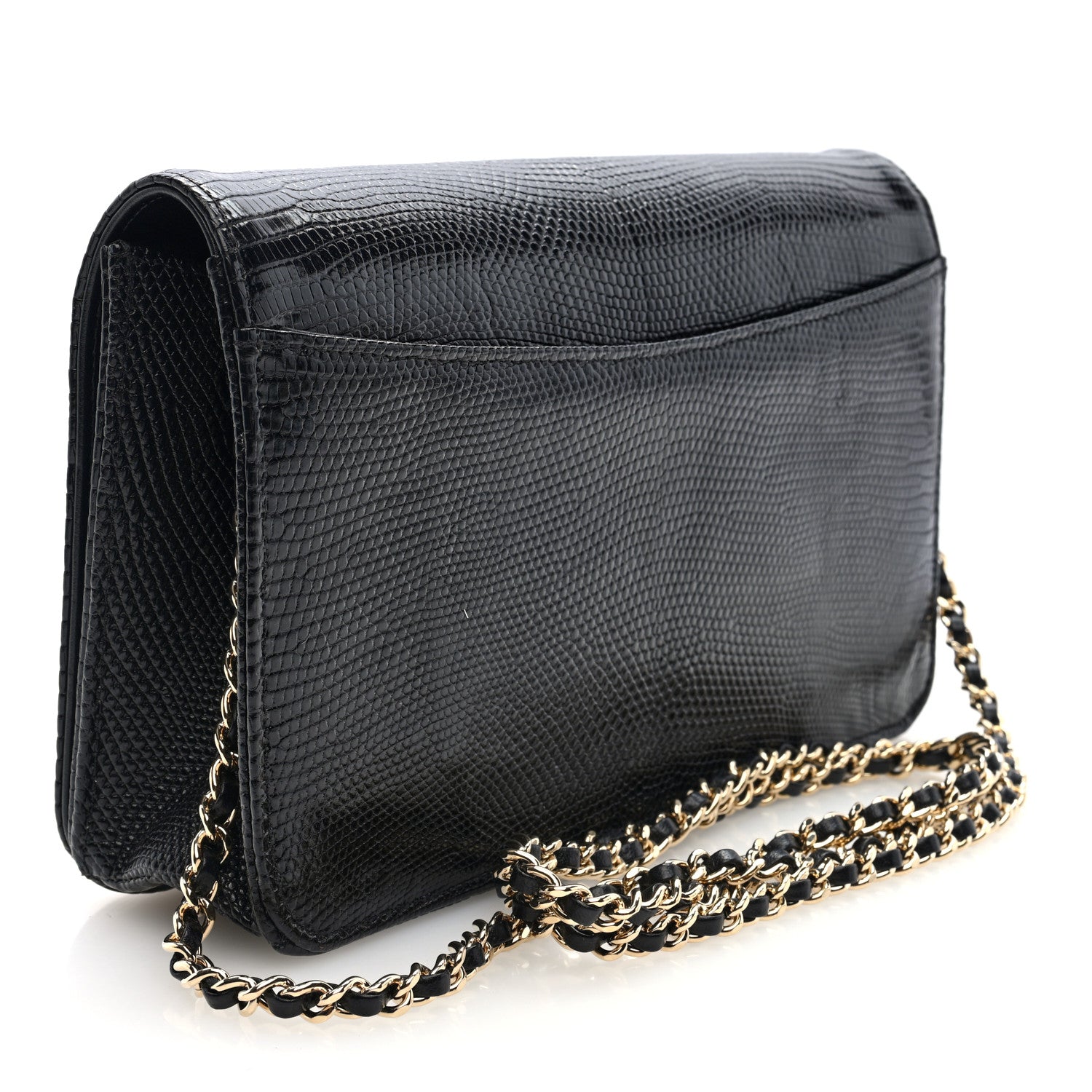 Chanel Lizard Small Single Flap Black 3 of 10