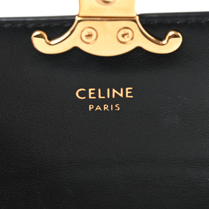 Celine Shiny Calfskin Triomphe Card Holder Black 5 of 6