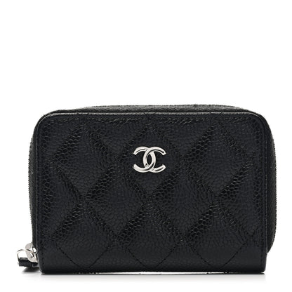 Chanel Caviar Quilted Zip Coin Purse Black 1 of 7