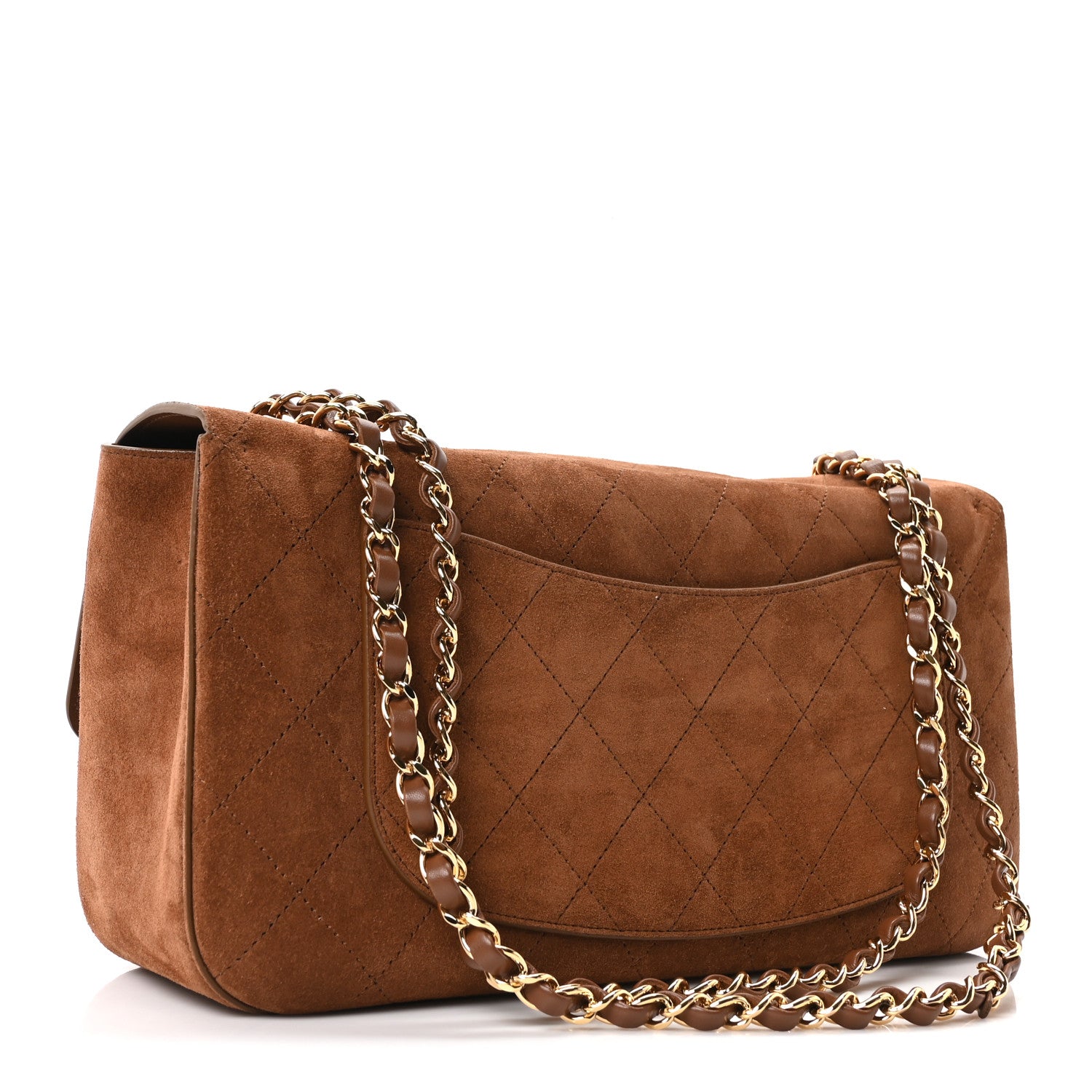 Chanel Suede Calfskin Small Souplissimo Maxi Flap Camel 3 of 11