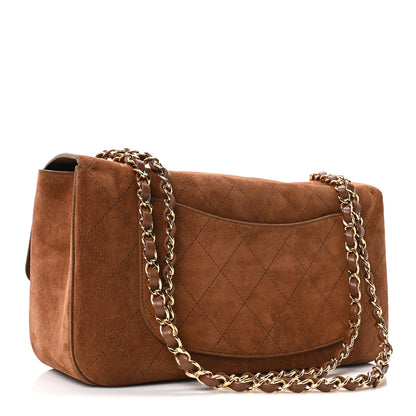 Chanel Suede Calfskin Small Souplissimo Maxi Flap Camel 3 of 11