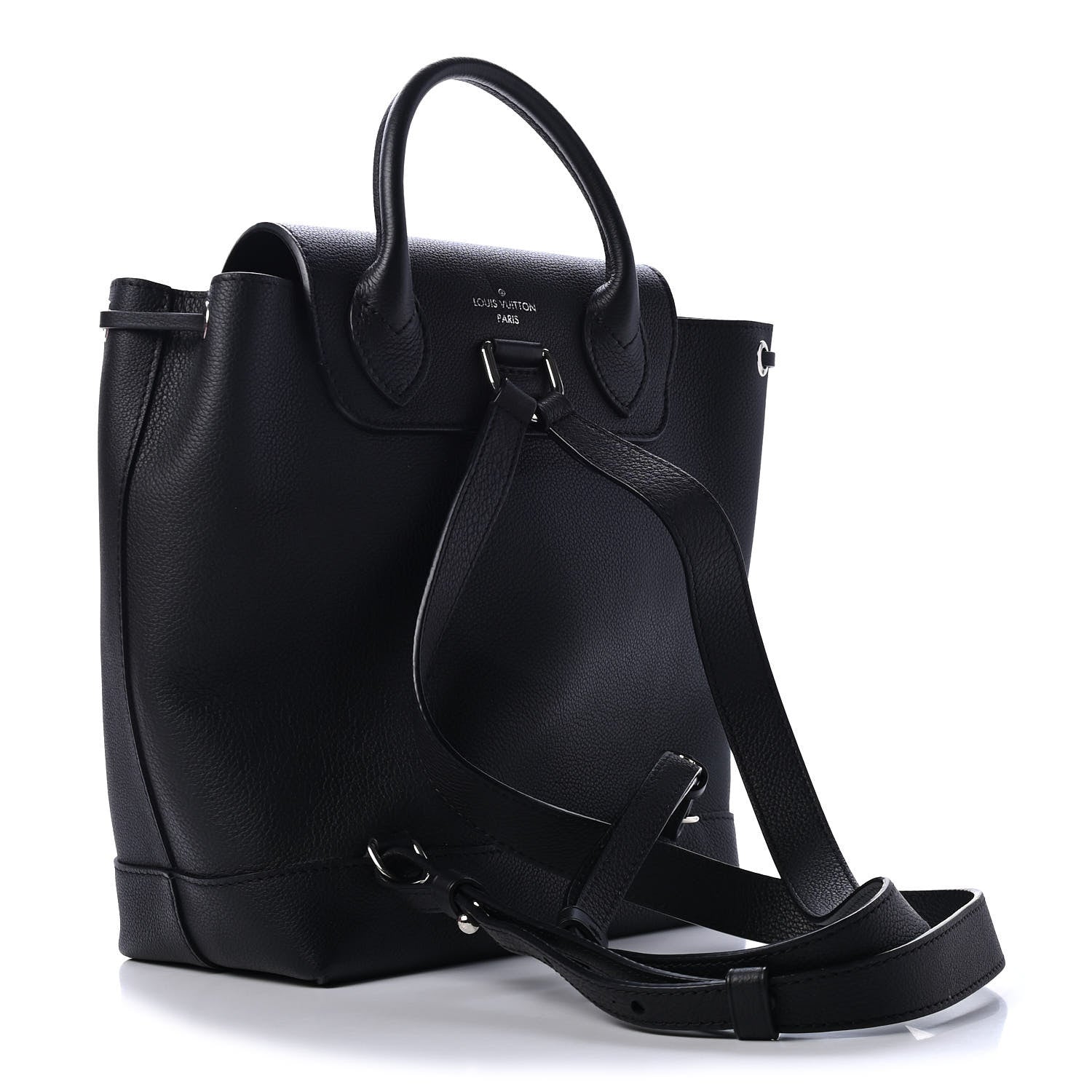 Louis Vuitton Calfskin Lockme Backpack Black 2 of 4