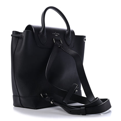Louis Vuitton Calfskin Lockme Backpack Black 2 of 4