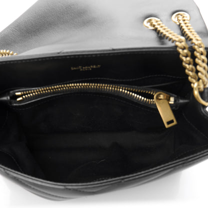 Saint Laurent Calfskin Y Quilted Monogram Small Loulou Chain Satchel Black 5 of 11